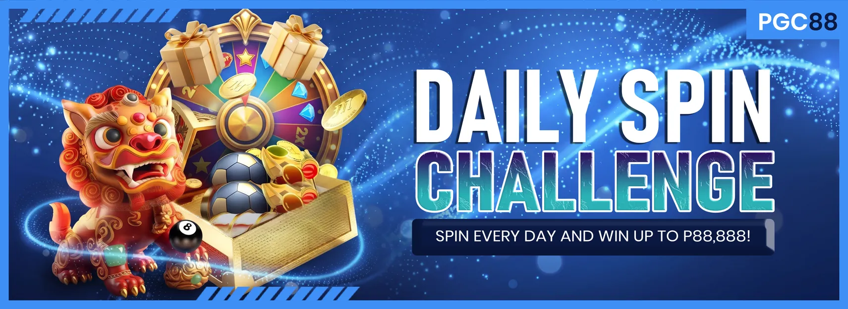 Spin daily to win up to ₱88,888